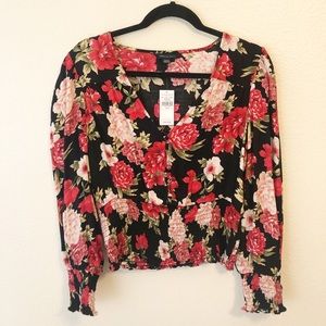 American Eagle flower blouse BNWT